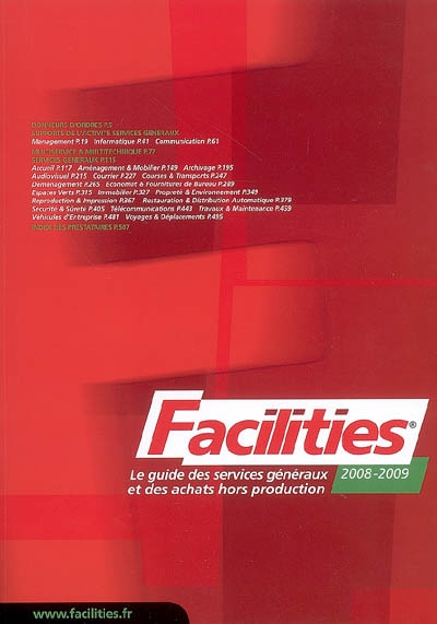 Facilities : le guide...