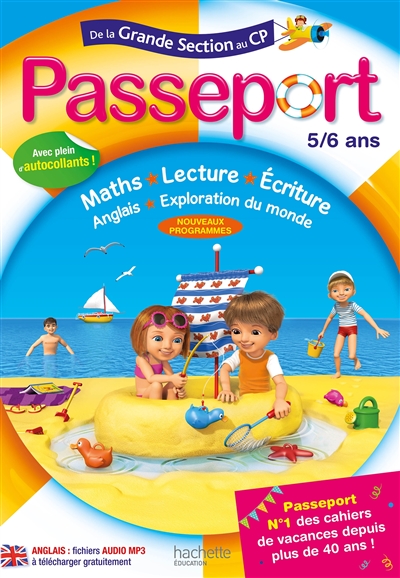 Passeport de la grande section au CP, 5-6 ans : maths, lecture, écriture, anglais, exploration du monde