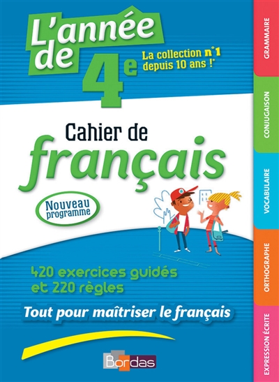 L'année de 4e : cahier de français : nouveau programme