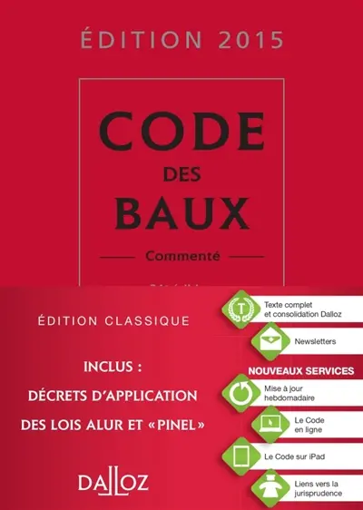 Code des baux commenté : édition 2015