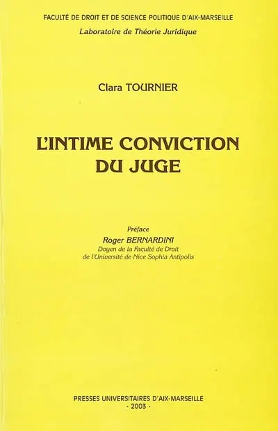 L'intime conviction du juge