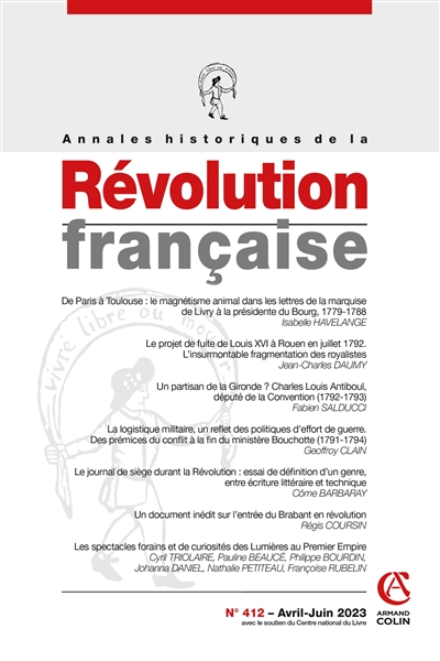 Annales historiques de la...