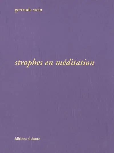 Strophes en méditation