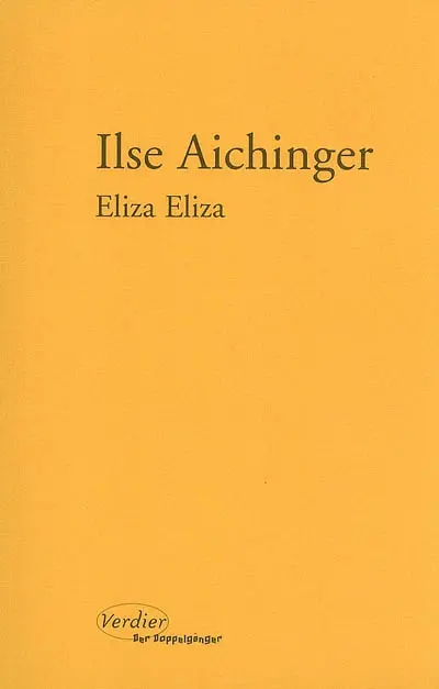 Eliza Eliza : nouvelles complètes