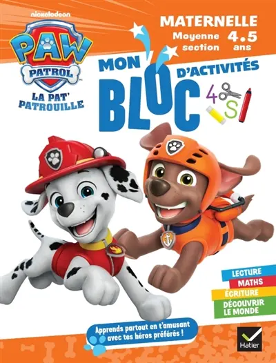 Bloc La Pat' Patrouille : maternelle, moyenne section