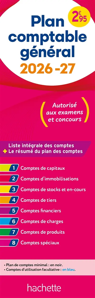 Plan comptable général 2026-2027 : autorisé aux examens et concours