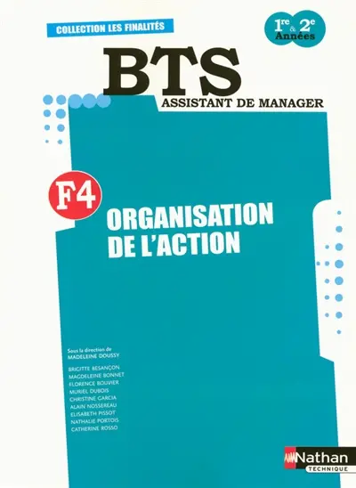 Finalité 4, organisation de l'action
