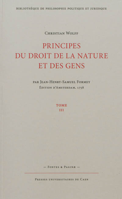 Principes du droit et de la nature et des gens. Vol. 3