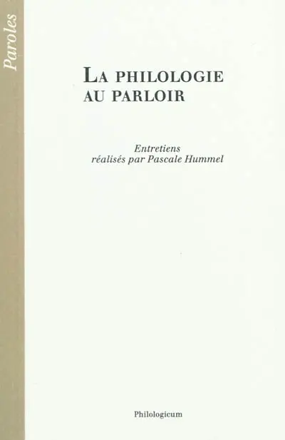 La philologie au parloir