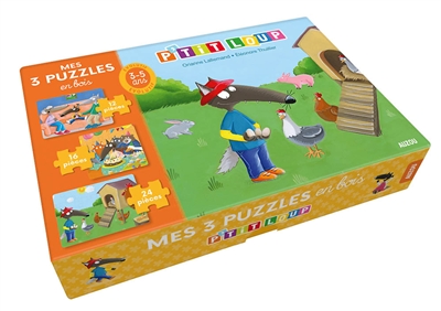 p'tit loup : mes 3 puzzles en bois