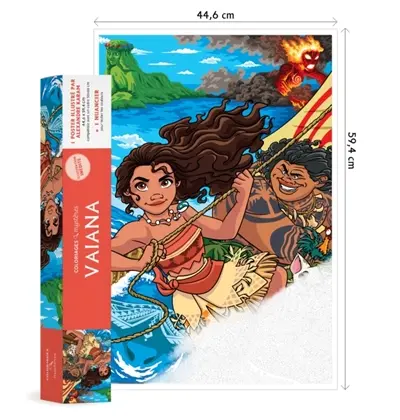 Poster Vaiana : colorie les chiffres et découvre l'image