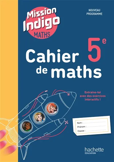 Cahier de maths 5e : nouveau programme
