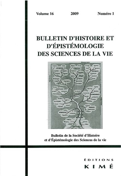 Bulletin d'histoire et d'épistémologie des sciences de la vie, n° 16-1. Mosaïque