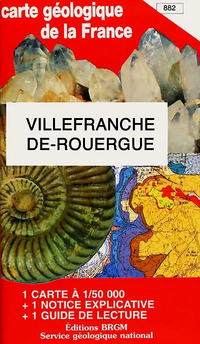Villefranche-de-Rouergue : carte géologique de la France à 1/50 000, 882