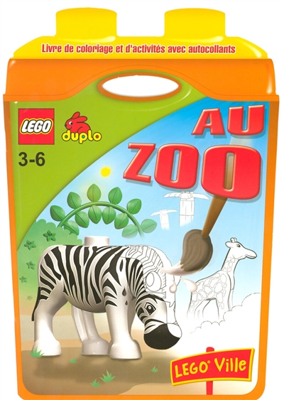 Au zoo : livre de coloriage et d'activités avec autocollants