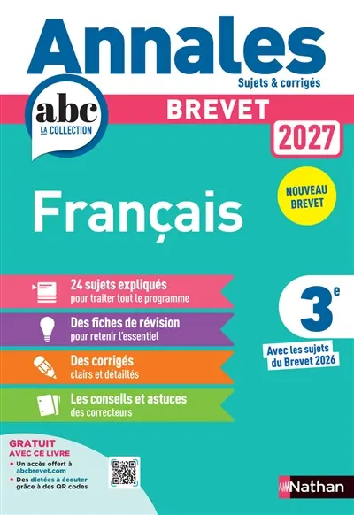Français 3e : nouveau brevet 2027