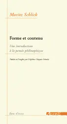 Forme et contenu : une introduction à la pensée philosophique