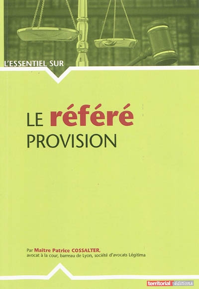 Le référé provision