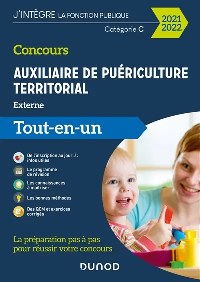 Concours auxiliaire de puériculture territorial : externe : tout-en-un, 2021-2022
