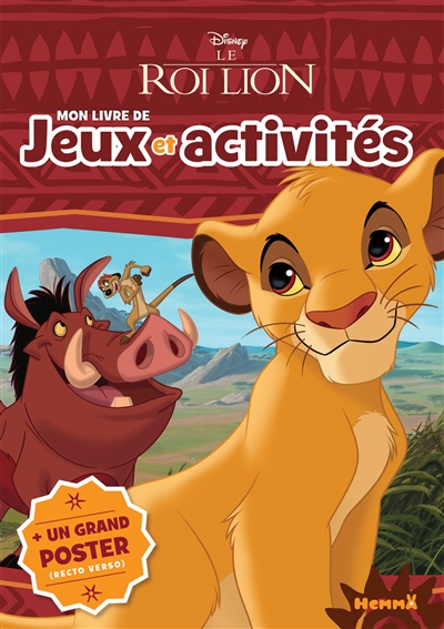 Le roi lion : Simba : mon livre de jeux et activités + un grand poster