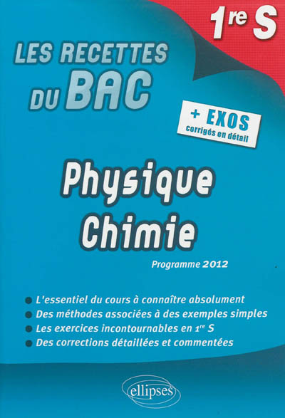 Physique chimie, 1re S : programme 2012