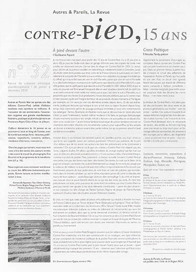 Autres & pareils, la revue, n° 32. Contre-pied, 15 ans