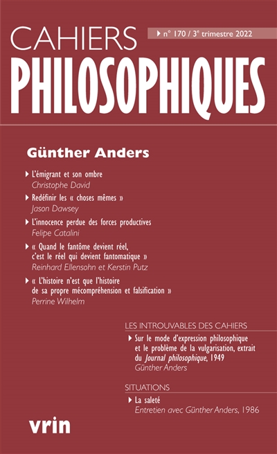 Cahiers philosophiques, n°...