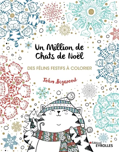Un million de chats de Noël : des félins festifs à colorier