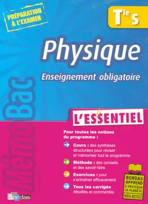 Physique enseignement obligatoire, terminale S