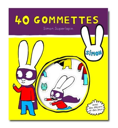 Simon Superlapin : 40 gommettes