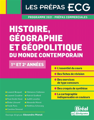 Histoire, géographie et géopolitique du monde contemporain : 1re et 2e années : programme 2021, prépas commerciales
