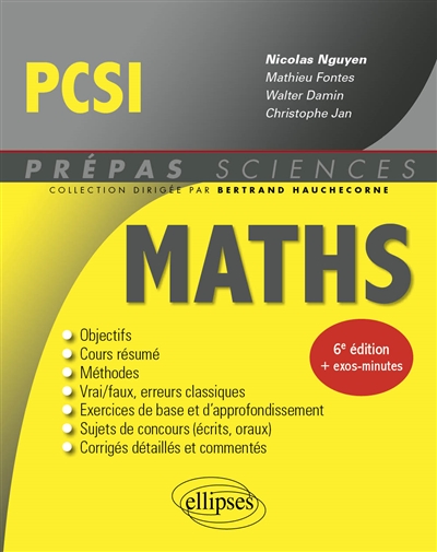 Maths PCSI : nouveaux programmes