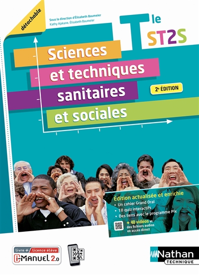 Sciences et techniques sanitaires et sociales, terminale ST2S : i-manuel 2.0, livre + licence élève