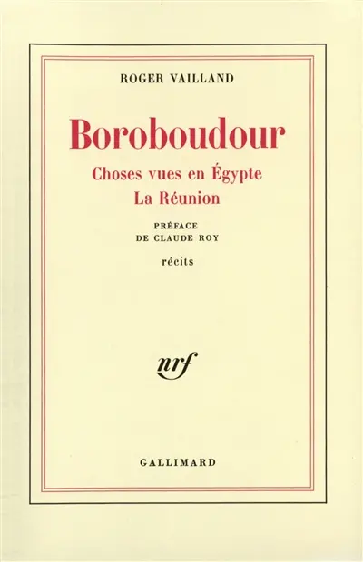 Boroboudour. Choses vues en Egypte. La Réunion