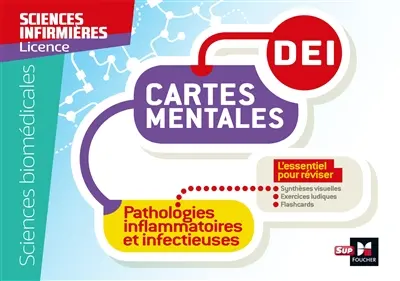 Pathologies inflammatoires et infectieuses : cartes mentales, DEI : diplôme infirmier, sciences infirmières, licence