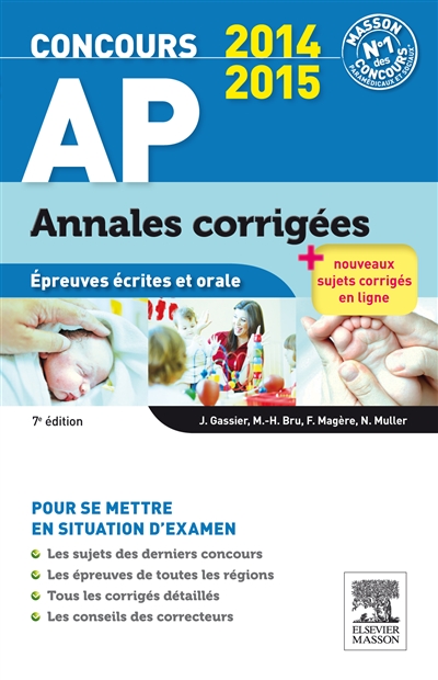 Concours AP 2014-2015, annales corrigées : épreuves écrites et orale