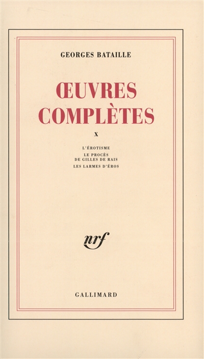 Oeuvres complètes. Vol. 10