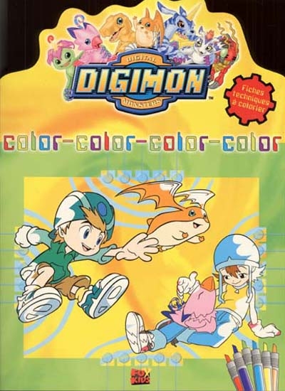 Digimon : fiches techniques à colorier