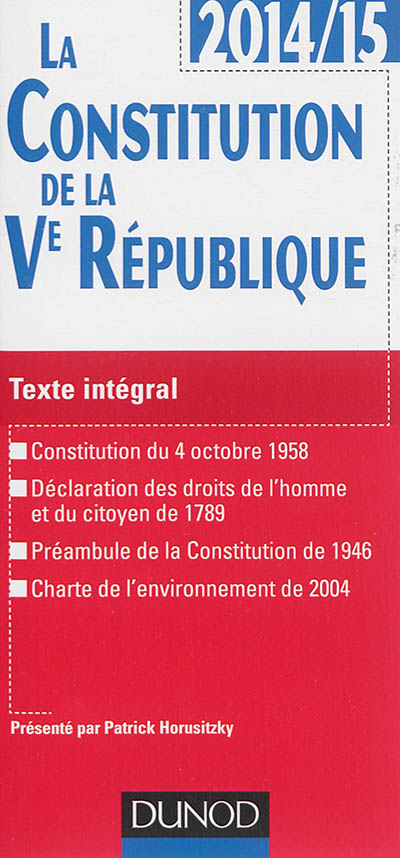 La Constitution de la Ve République : texte intégral