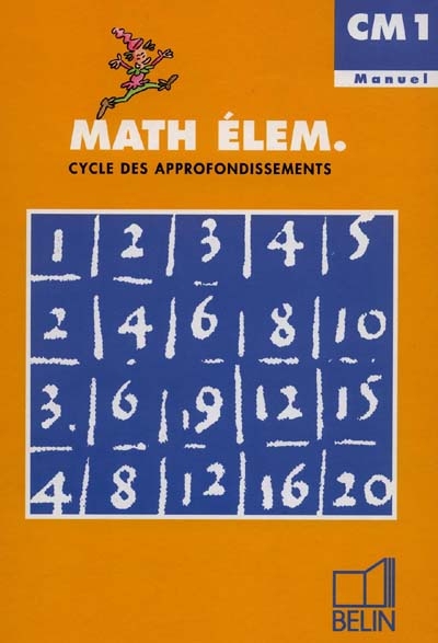 Math élém. CM1, cycle des approfondissements