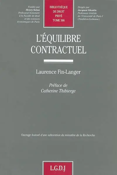 L'équilibre contractuel