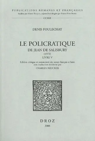 Le Policratique de Jean de Salisbury : 1372. Livre V