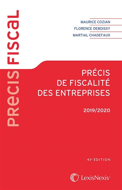 Précis de fiscalité des entreprises : 2019-2020
