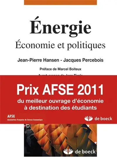 Energie : économie et politiques