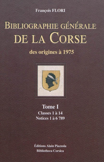 Bibliographie générale de la Corse : des origines à 1975