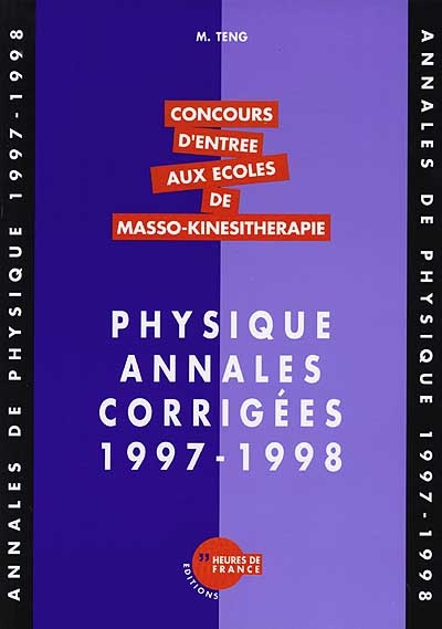 Physique : annales corrigées 1997-1998