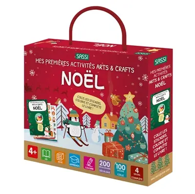 Noël : colle les stickers, colorie et complète le livre !