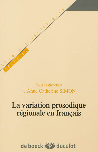 La variation prosodique régionale en français