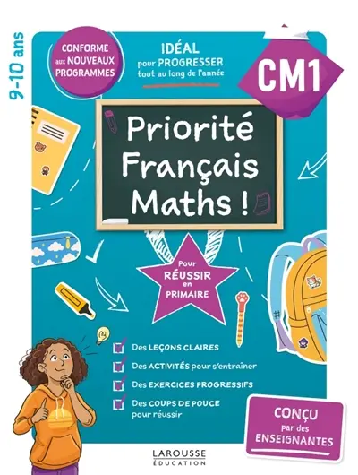 Priorité français-maths CM1, 9-10 ans : mes fiches pour réviser