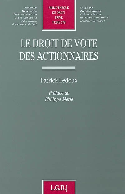 Le droit de vote des...